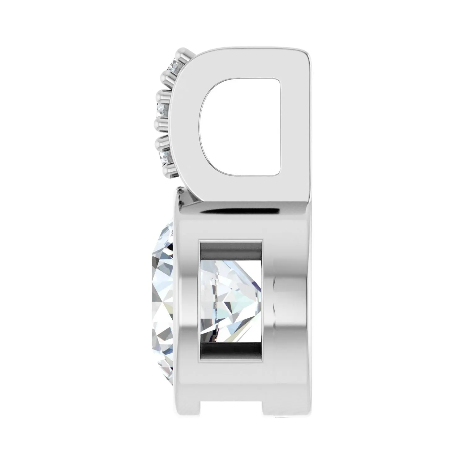 14k White Gold 3/4ct Lab-Grown Diamond Pendant
