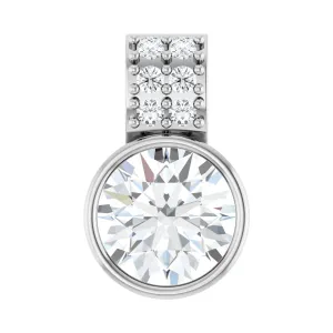 14k White Gold 3/4ct Lab-Grown Diamond Pendant