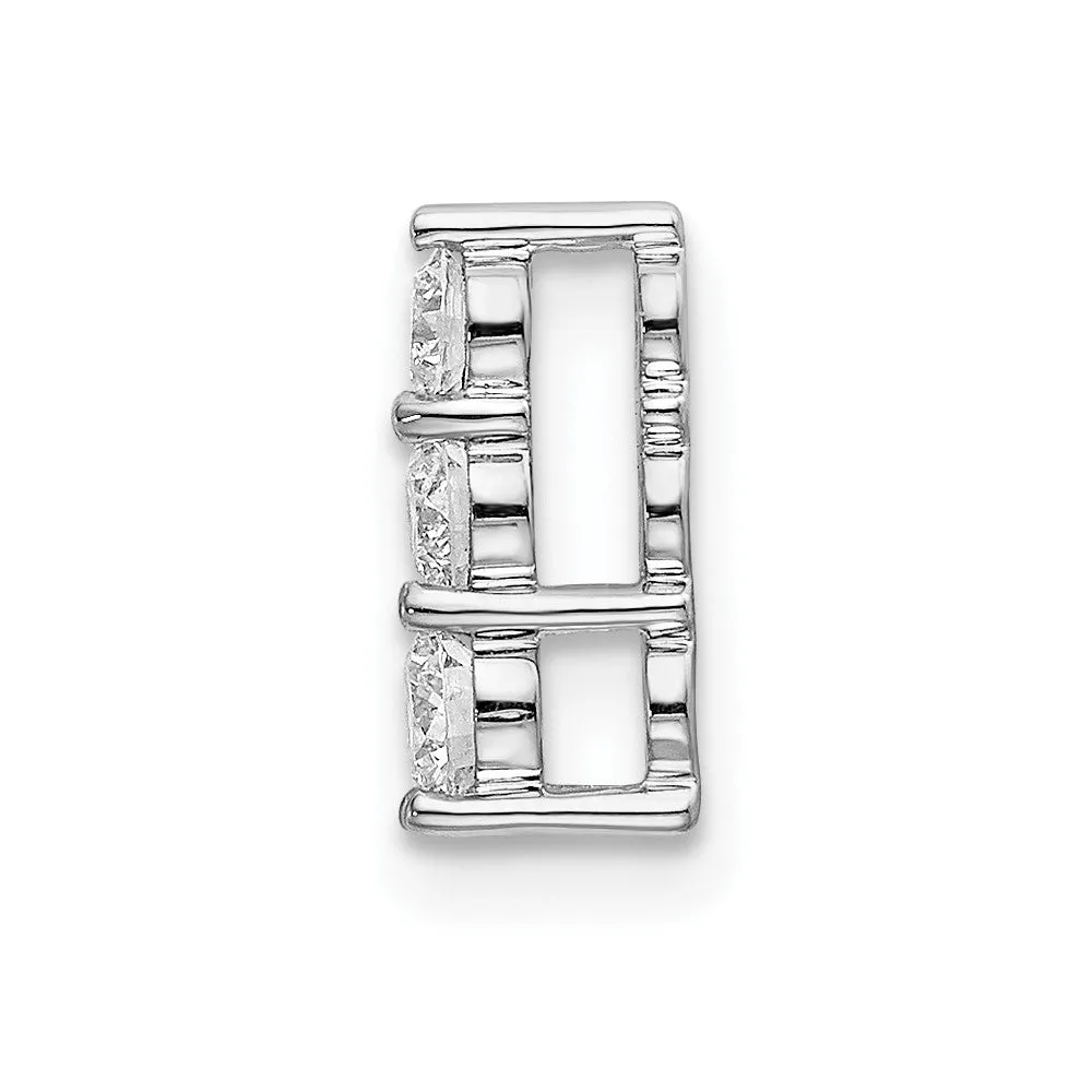 14K White Gold Lab Grown Diamond 3-stone Pendant (0.26ct, VS, G-H)