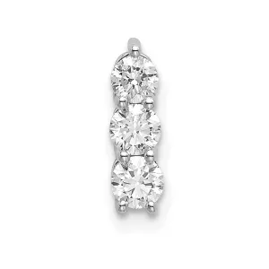 14K White Gold Lab Grown Diamond 3-stone Pendant (0.34ct, VS, G-H)