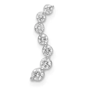14K White Gold Lab Grown Diamond 7-Stone Journey Pendant (0.25ct, VS, G-H)