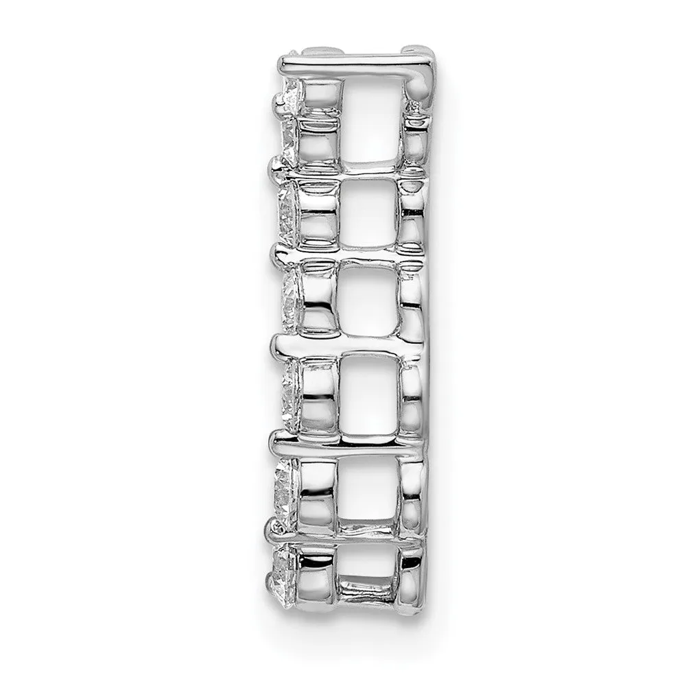 14K White Gold Lab Grown Diamond 7-Stone Journey Pendant (0.25ct, VS, G-H)