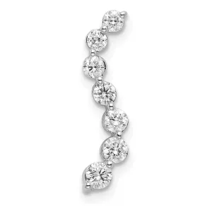 14K White Gold Lab Grown Diamond 7-Stone Journey Pendant (0.36ct, VS, G-H)