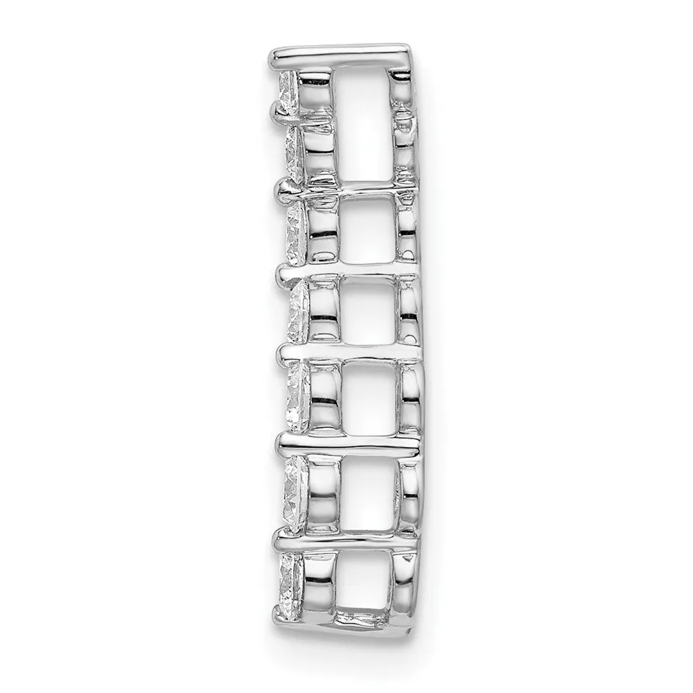 14K White Gold Lab Grown Diamond 7-Stone Journey Pendant (0.36ct, VS, G-H)
