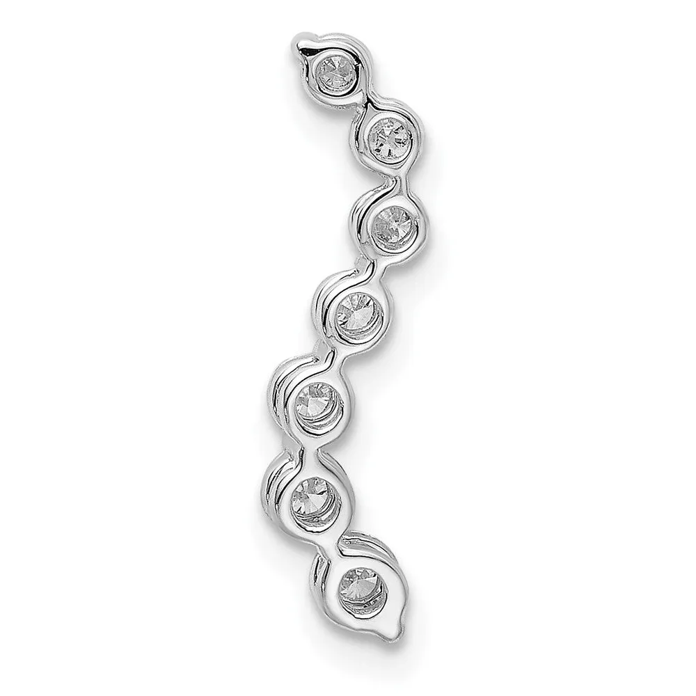 14K White Gold Lab Grown Diamond 7-Stone Journey Pendant (0.36ct, VS, G-H)