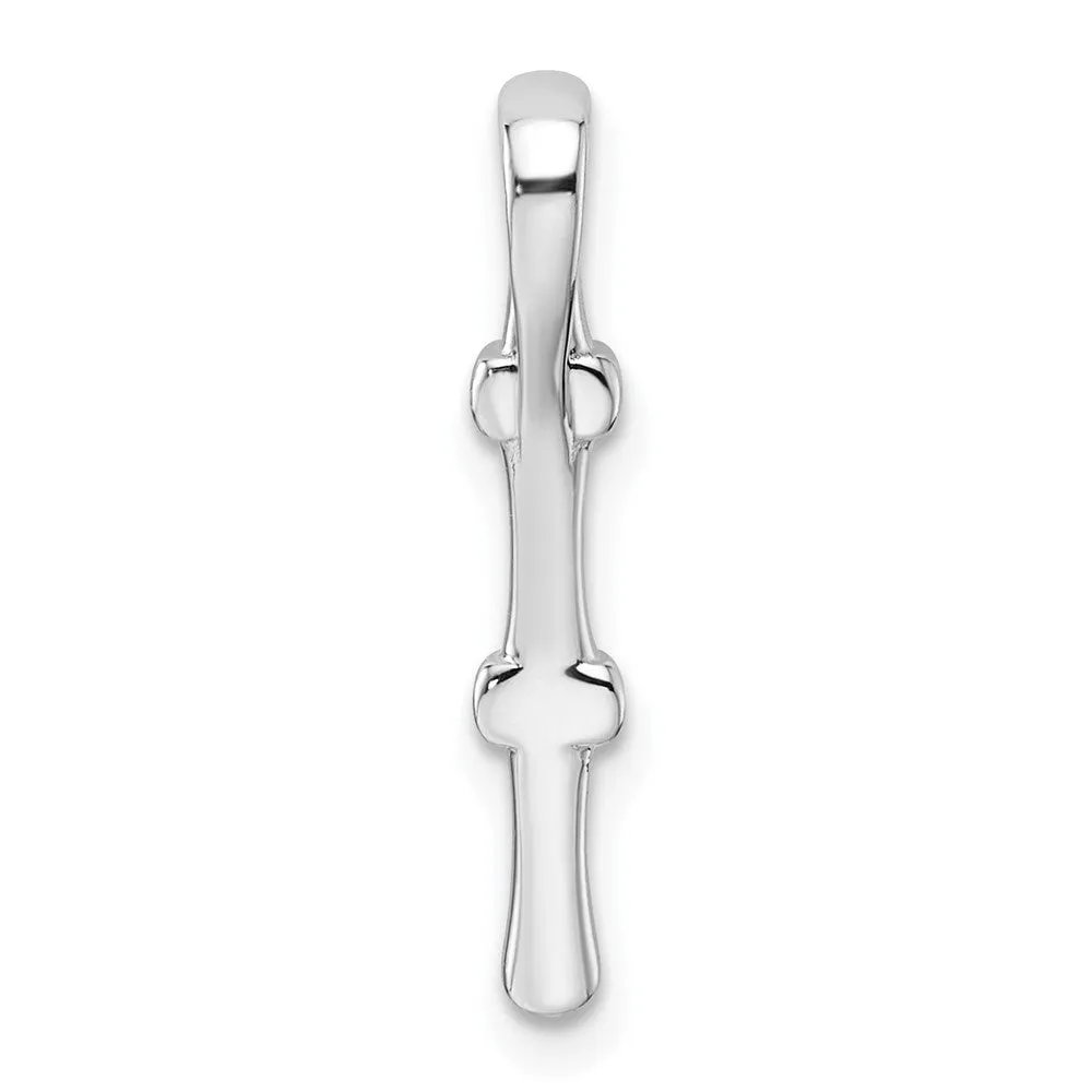 14K White Gold Lab Grown Diamond Chain Slide Pendant (0.042ct, VS, G-H)
