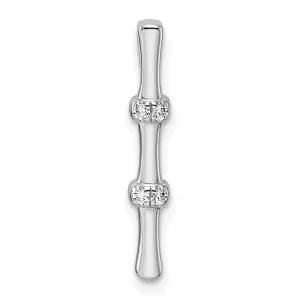 14K White Gold Lab Grown Diamond Chain Slide Pendant (0.042ct, VS, G-H)