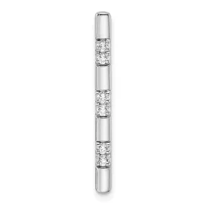 14K White Gold Lab Grown Diamond Chain Slide Pendant (0.13ct, VS, G-H)