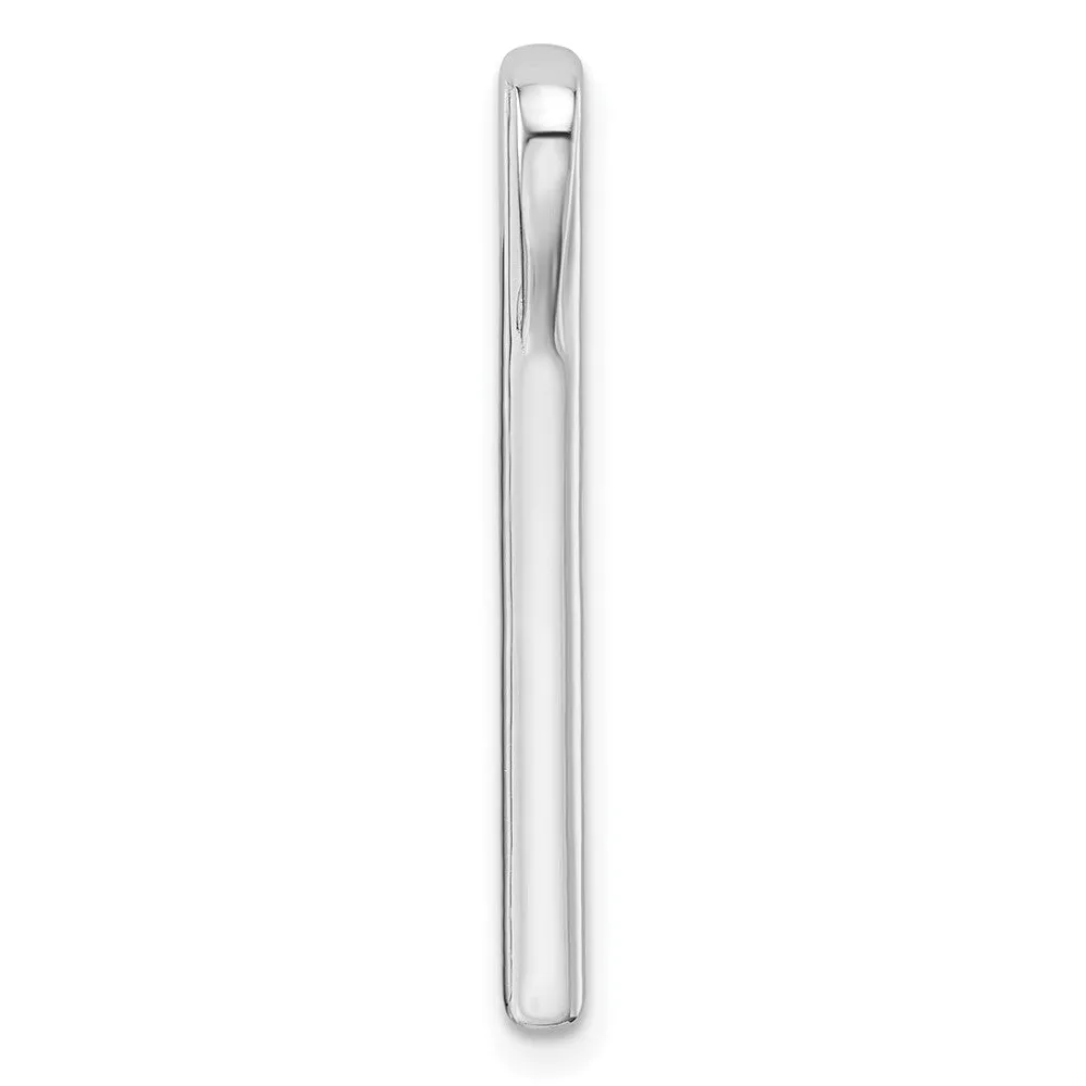 14K White Gold Lab Grown Diamond Chain Slide Pendant (0.13ct, VS, G-H)