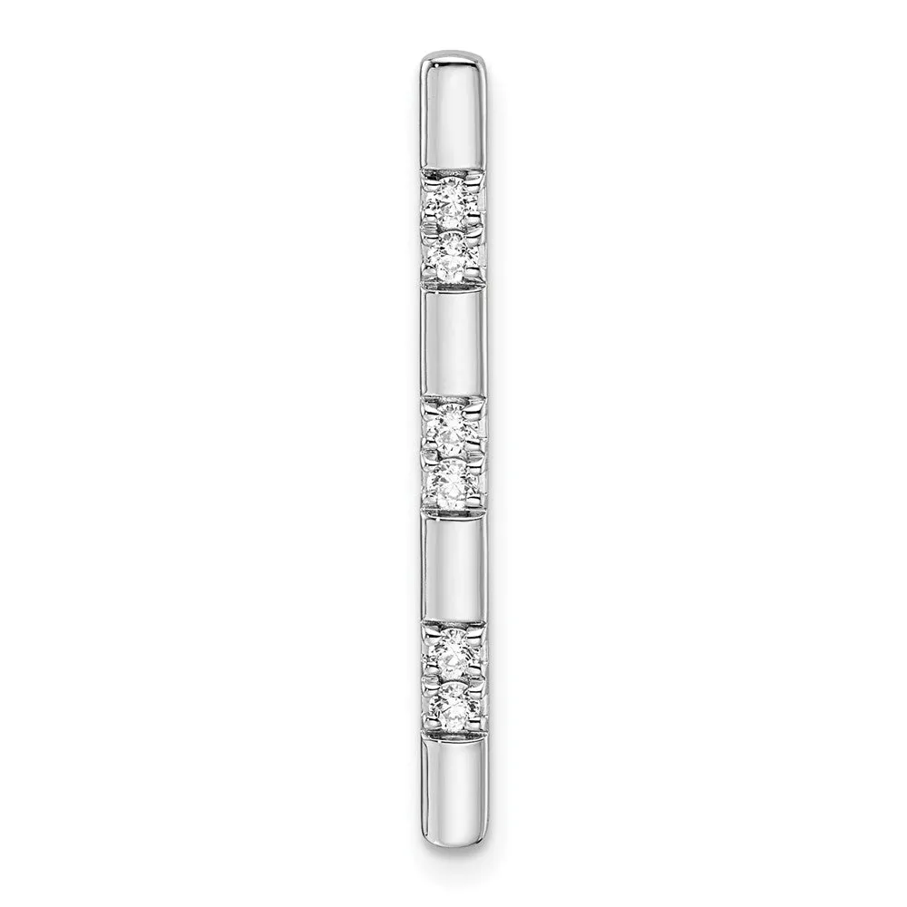 14K White Gold Lab Grown Diamond Chain Slide Pendant (0.13ct, VS, G-H)