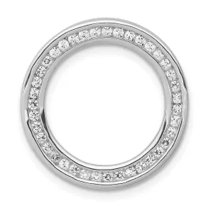 14K White Gold Lab Grown Diamond Circle Pendant (0.38ct, VS, G-H)