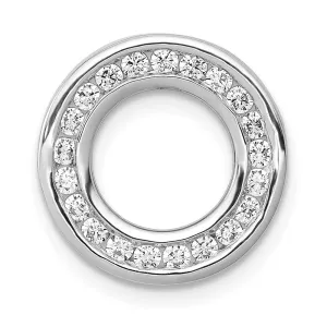 14K White Gold Lab Grown Diamond Circle Pendant (0.4ct, VS, G-H)