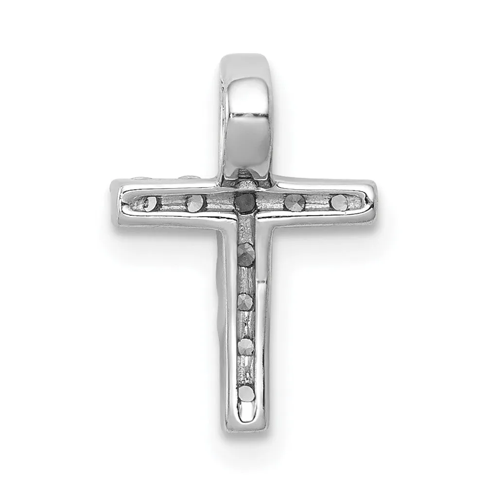 14K White Gold Lab Grown Diamond Cross Pendant (0.19ct, VS, G-H)