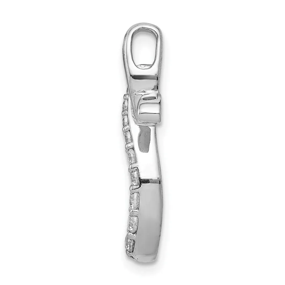 14k White Gold Lab Grown Diamond Cross Pendant (0.22ct, VS, G-H)