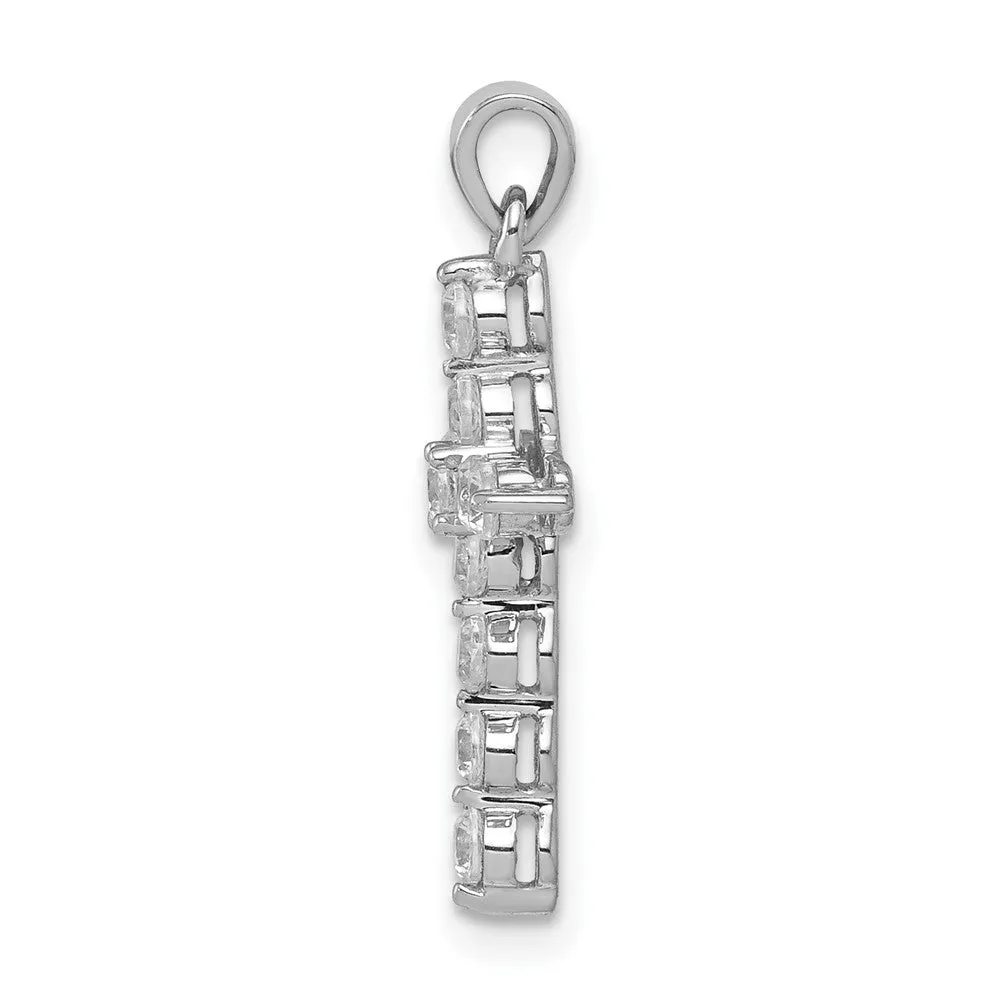14K White Gold Lab Grown Diamond Cross Pendant (0.38ct, VS, G-H)
