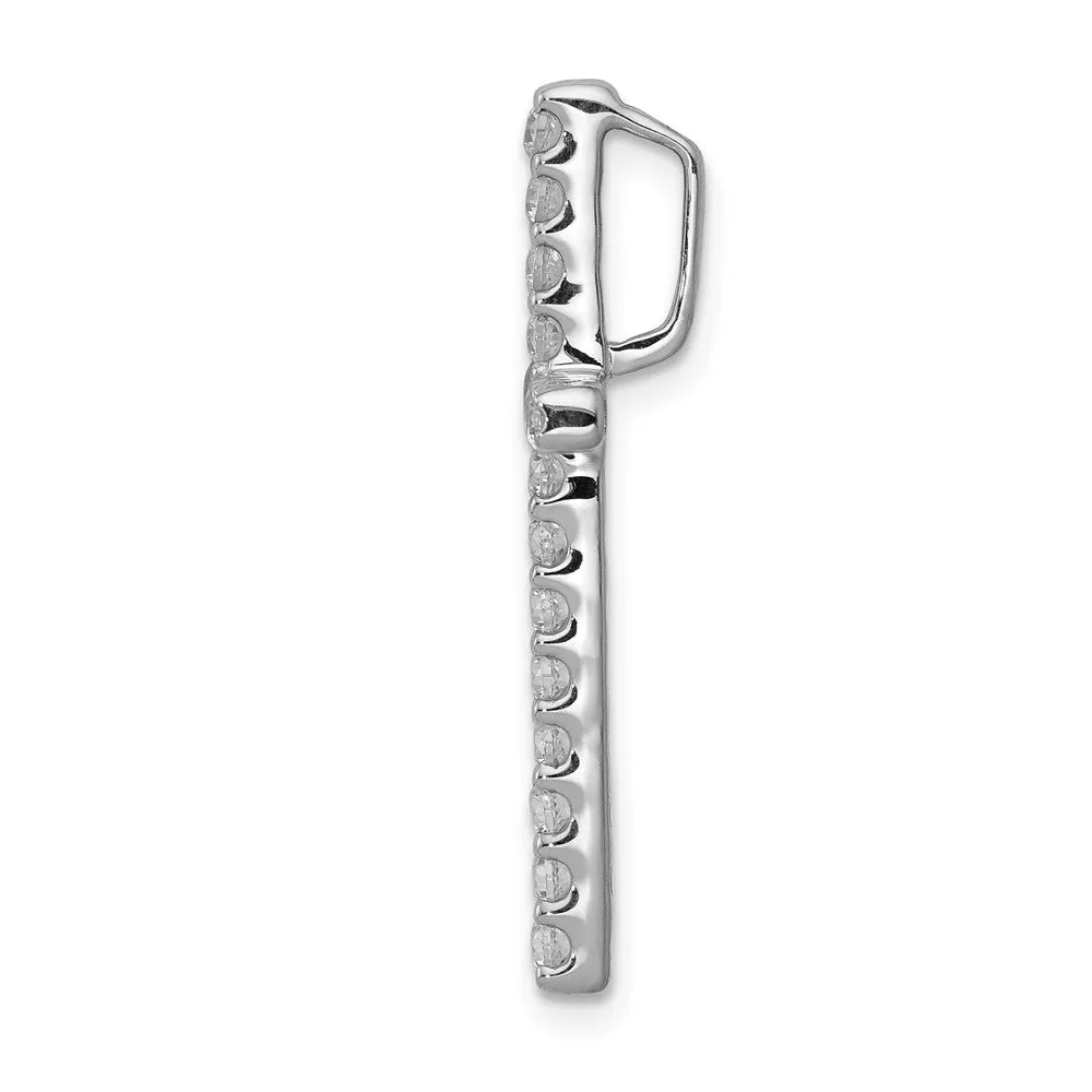14K White Gold Lab Grown Diamond Cross Pendant (0.52ct, VS, G-H)