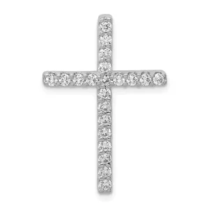 14K White Gold Lab Grown Diamond Cross Pendant (0.52ct, VS, G-H)