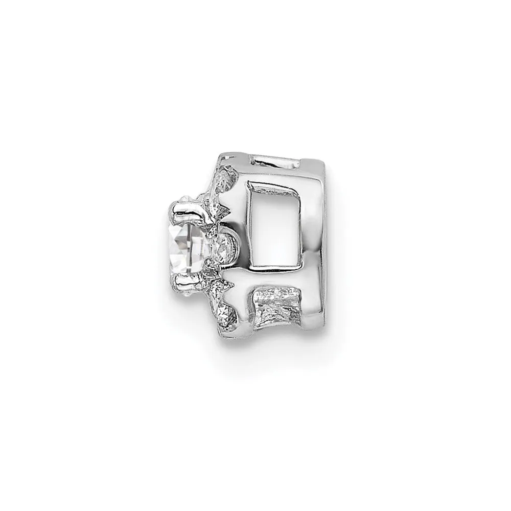 14K White Gold Lab Grown Diamond Cushion Halo Pendant (0.25ct, VS, G-H)