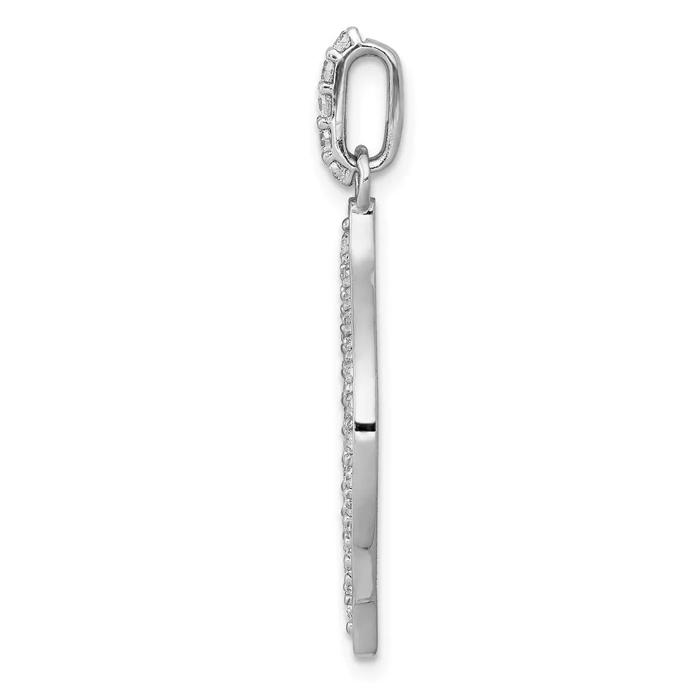 14K White Gold Lab Grown Diamond Fancy Pendant (0.5ct, VS, G-H)