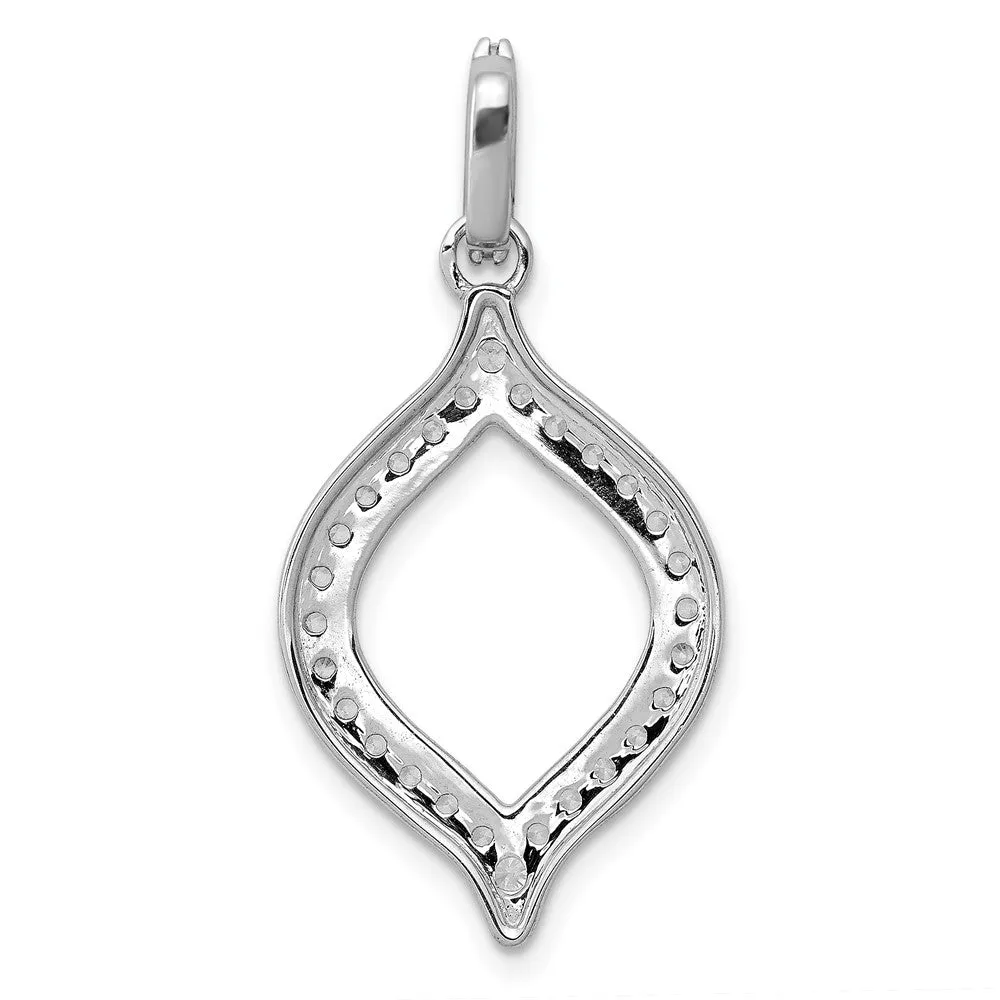 14K White Gold Lab Grown Diamond Fancy Pendant (0.5ct, VS, G-H)