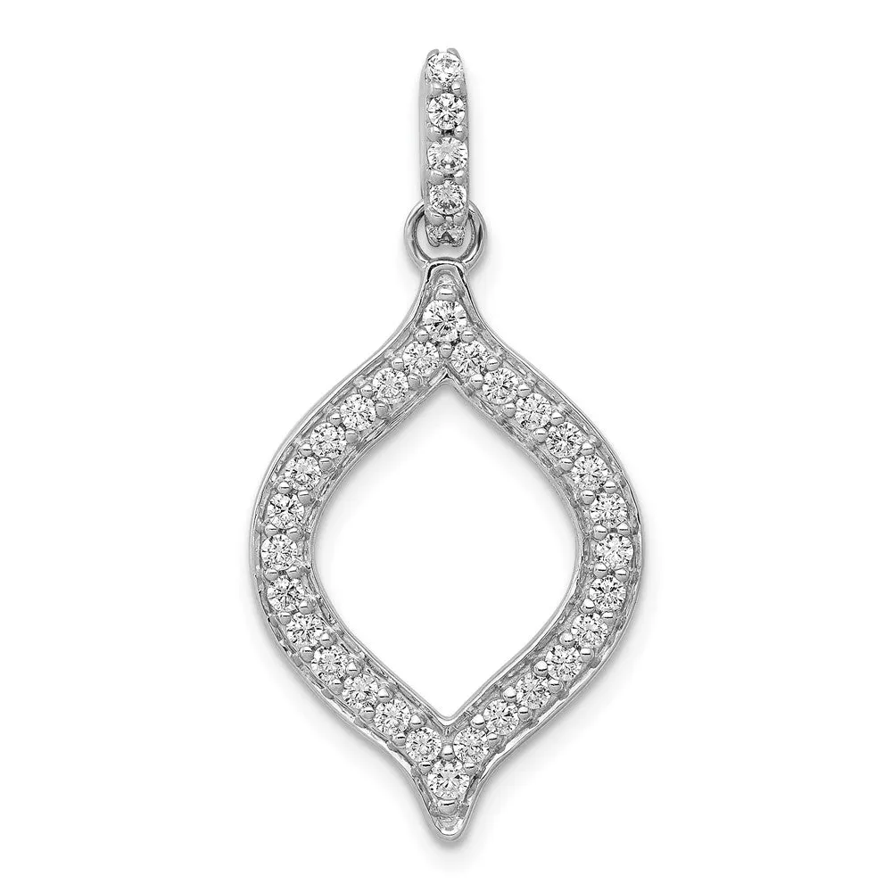 14K White Gold Lab Grown Diamond Fancy Pendant (0.5ct, VS, G-H)