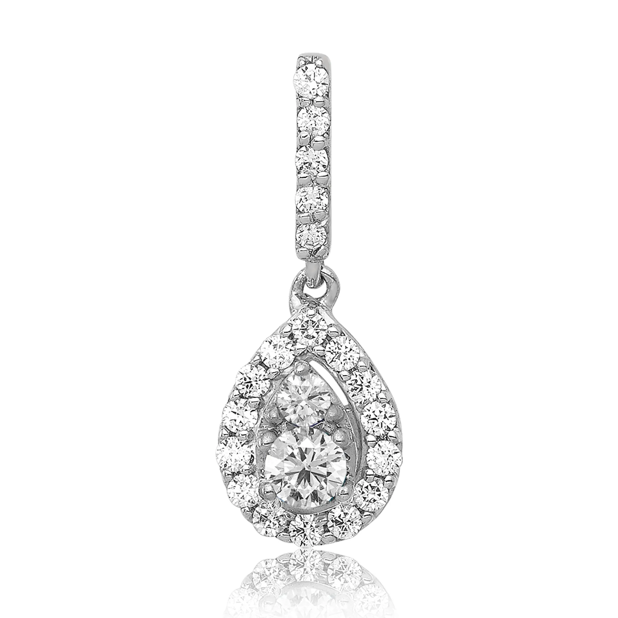 14K White Gold Lab Grown Diamond Pendant (0.25ct, VS, G-H)