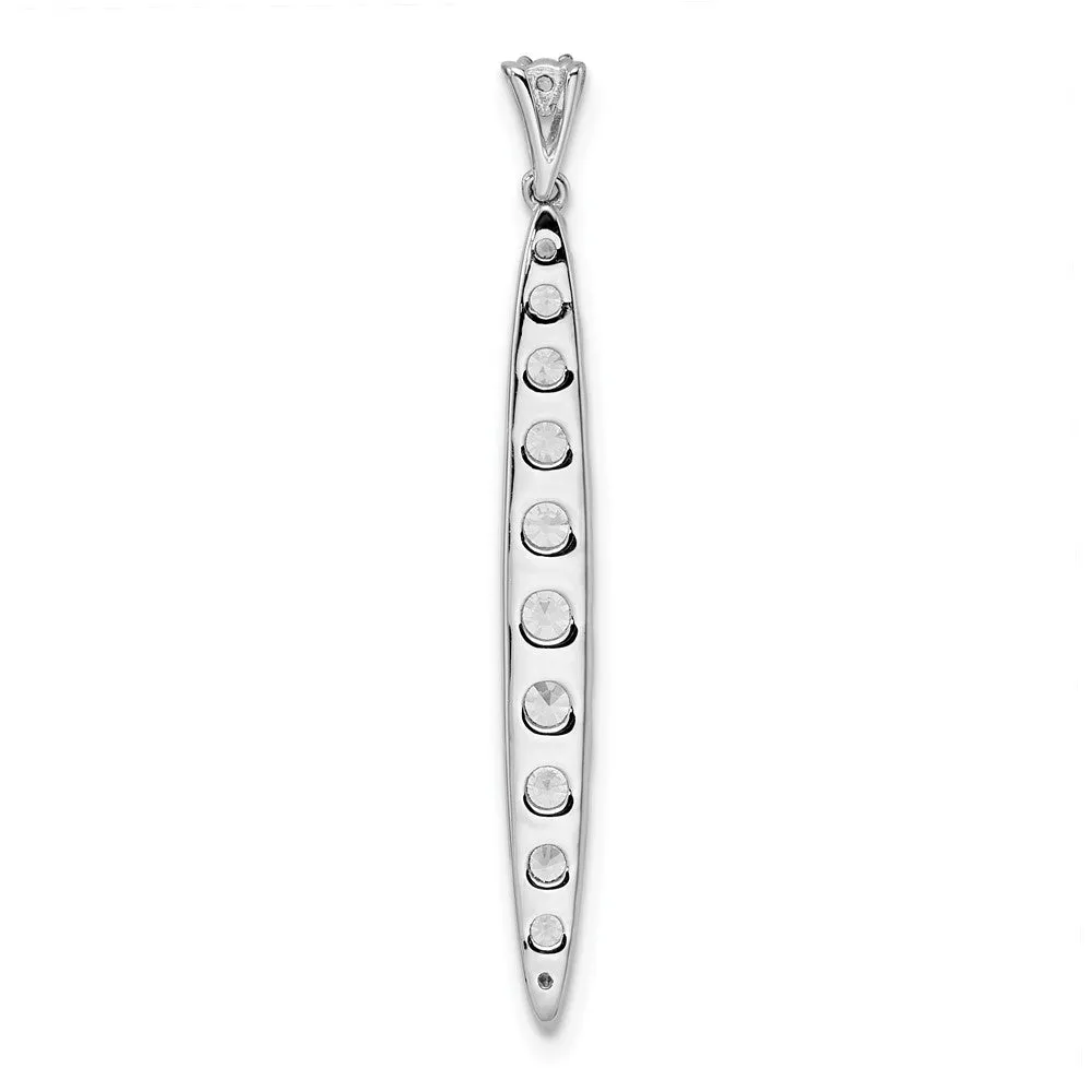 14K White Gold Lab Grown Diamond Pendant (1ct, VS, G-H)