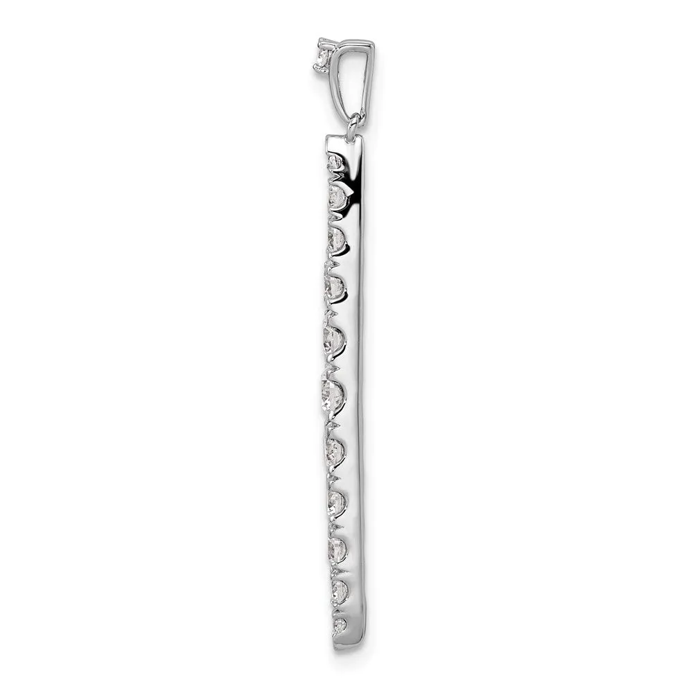14K White Gold Lab Grown Diamond Pendant (1ct, VS, G-H)