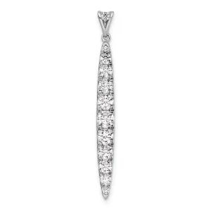 14K White Gold Lab Grown Diamond Pendant (1ct, VS, G-H)