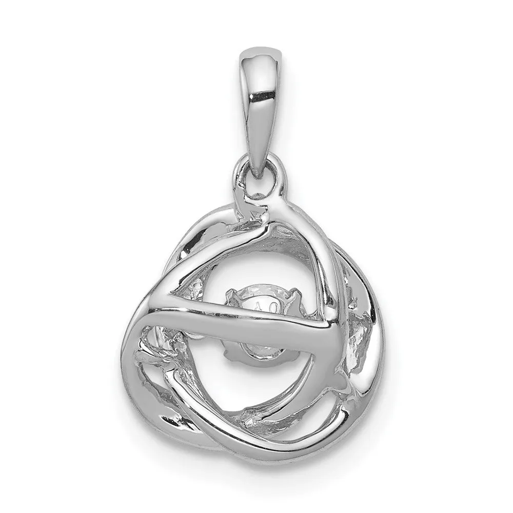 14K White Gold Vibrant Lab Grown Diamond Pendant (0.25ct, VS, G-H)