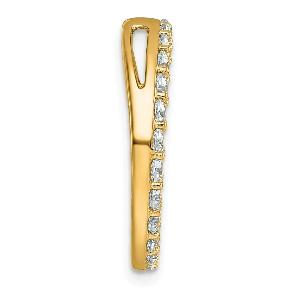 14k Yellow Gold Lab Grown Diamond Pendant (1.5ct, VS, G-H)