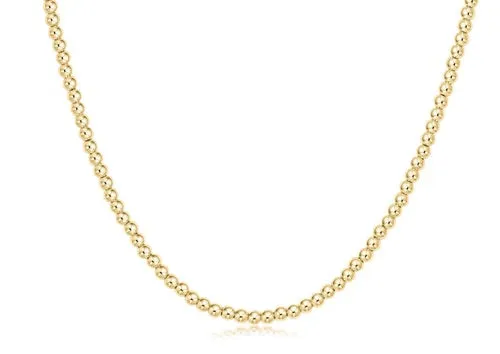 15" Choker Classic Gold 3mm Necklace