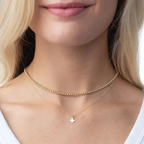 17" choker classic gold 3mm bead by enewton