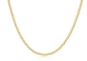 17" choker classic gold 3mm bead by enewton