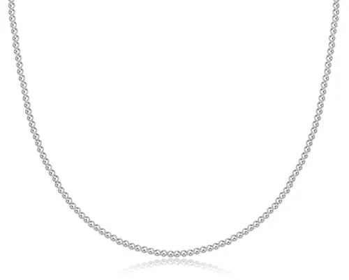 17" Classic Choker Sterling 2mm Bead