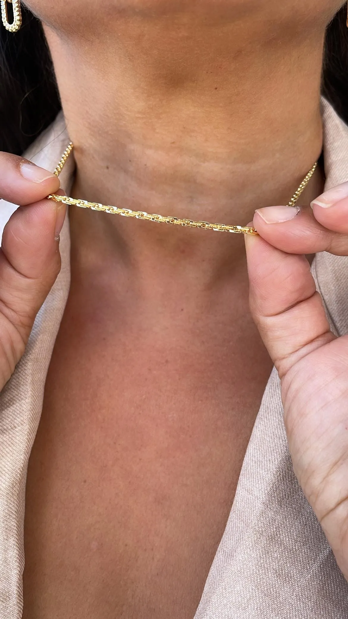 18k Gold Filled Chunky Wheat Link 2mm, Specialty Chain Necklace
