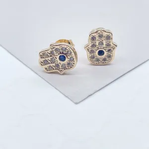 18k Gold Filled Hamzah Hand Stud Earring