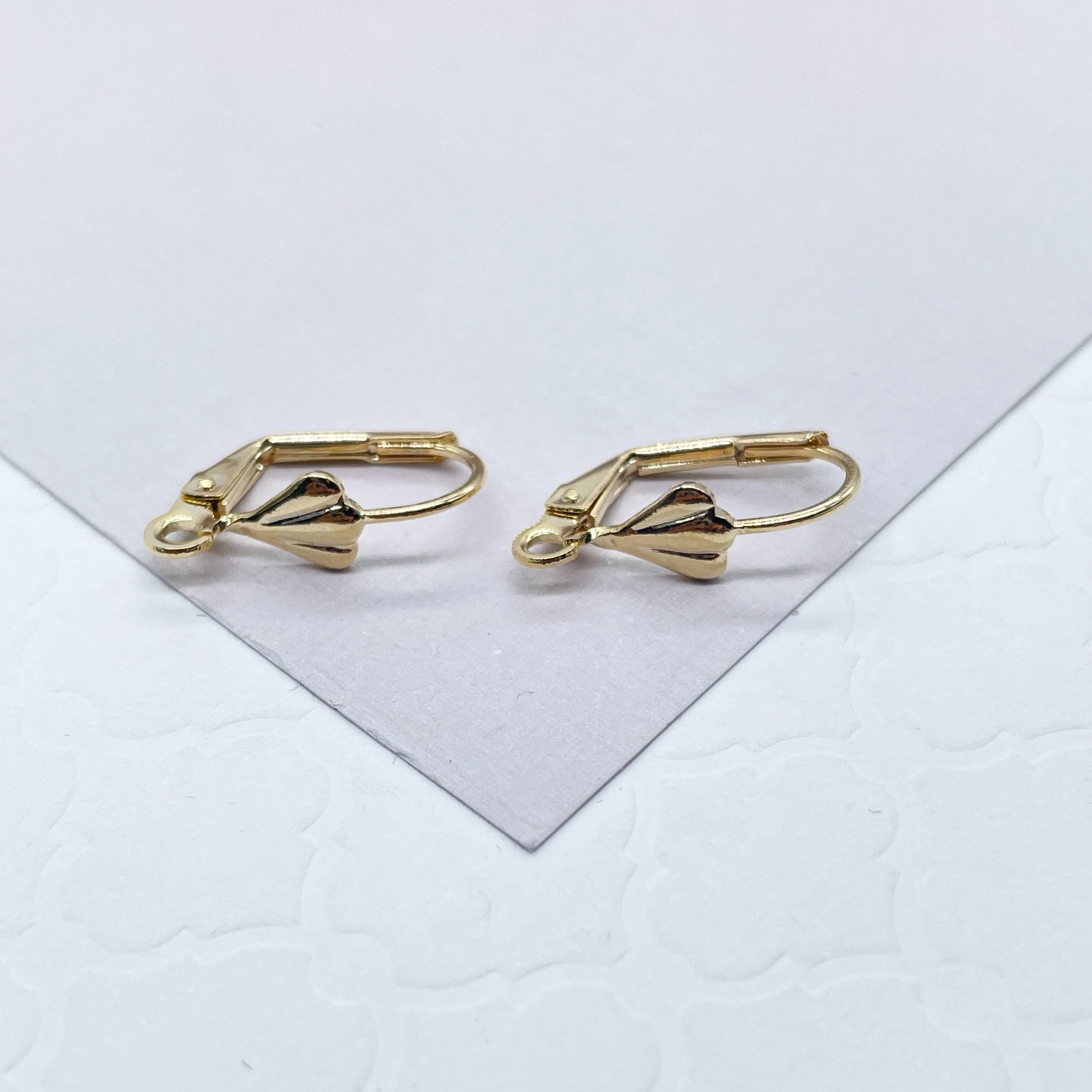 18k Gold Filled Lever Back Hook Clasps  Findings Jewelry Making  Designing Styling DIY