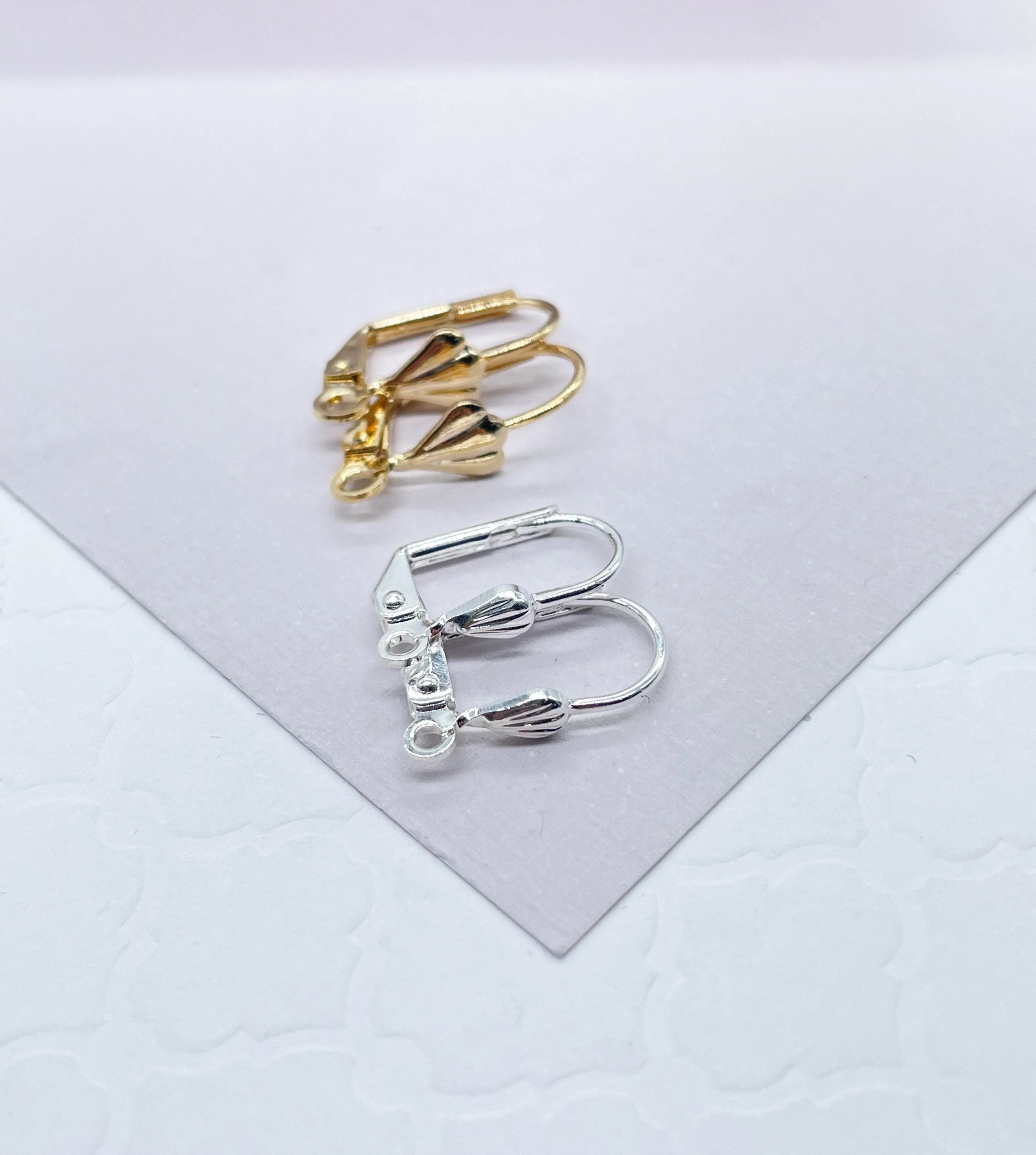 18k Gold Filled Lever Back Hook Clasps  Findings Jewelry Making  Designing Styling DIY