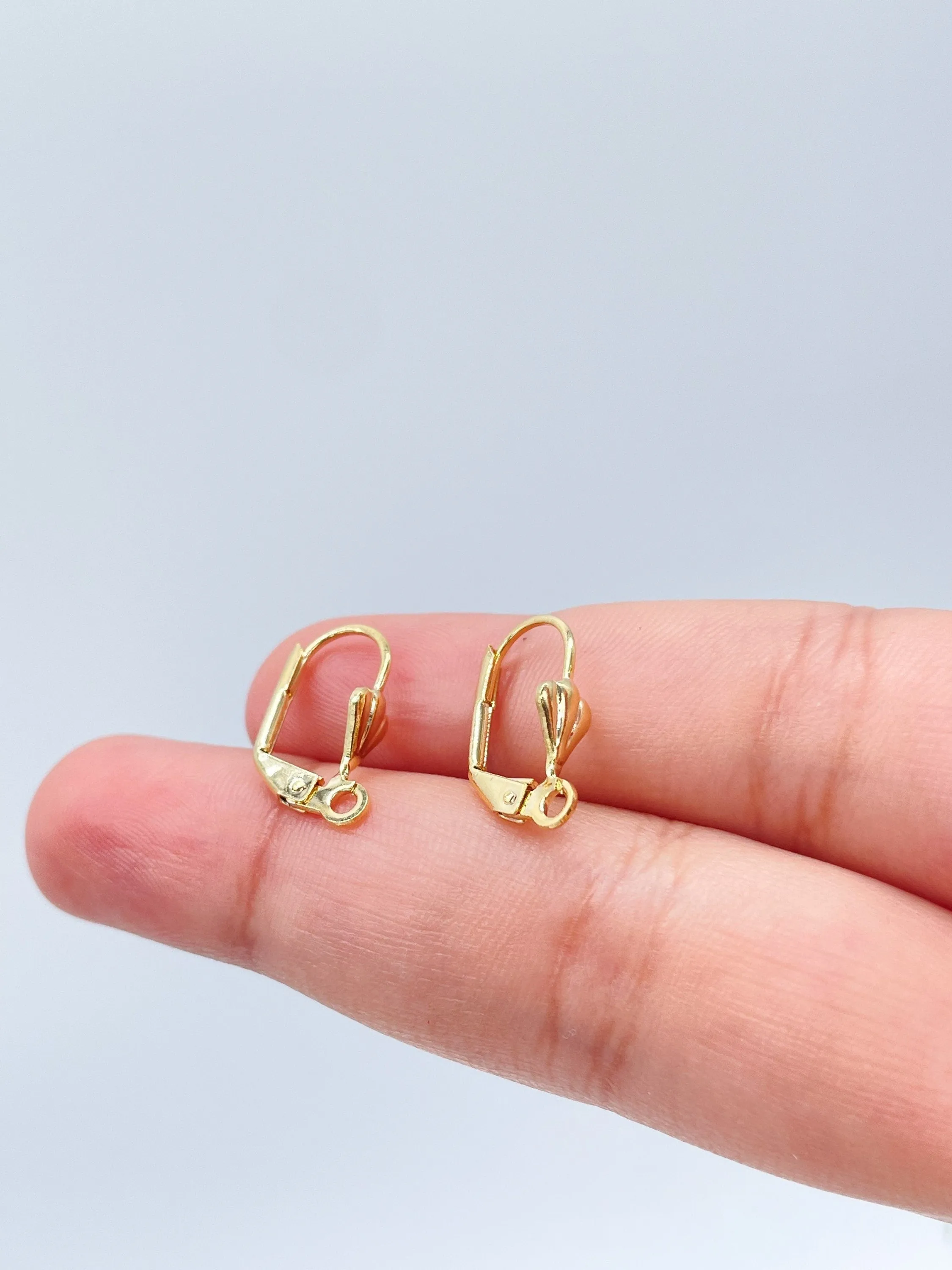 18k Gold Filled Lever Back Hook Clasps  Findings Jewelry Making  Designing Styling DIY