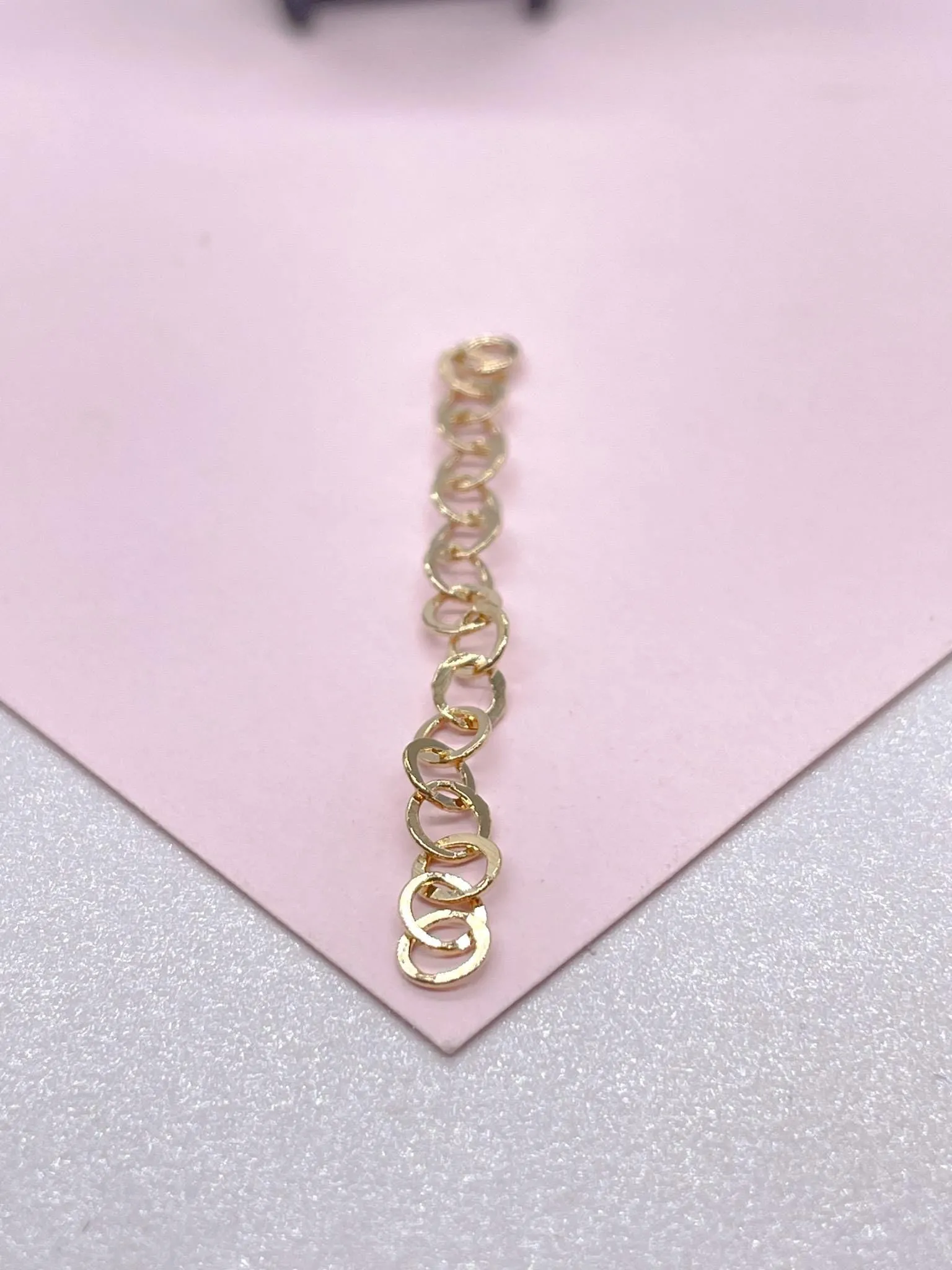 18k Gold Filled Wide Oval Link 2” Extenders for Chains, Necklaces, Anklets