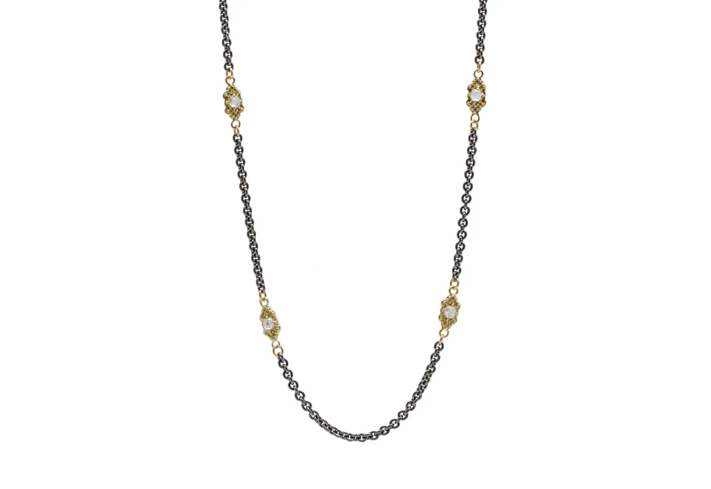 18KY Scroll Link Necklace
