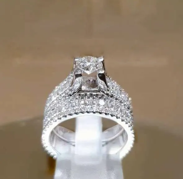 2 PCS/Set Zircon Crystal SeriesTrendy Rings Set