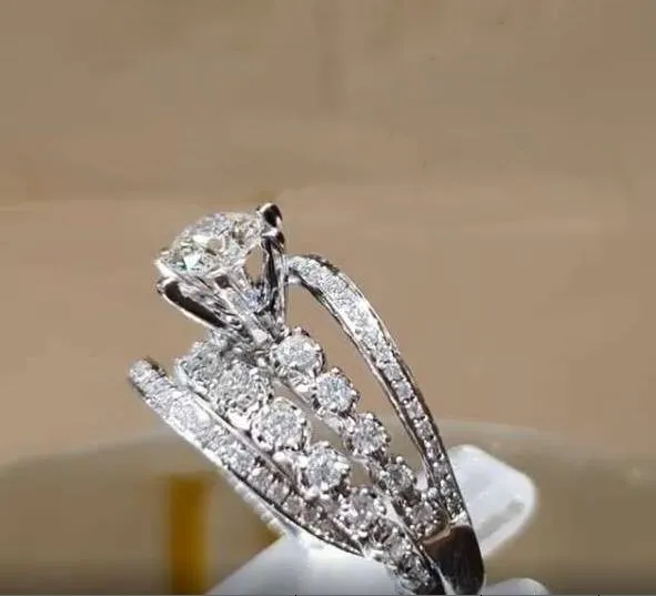 2 PCS/Set Zircon Crystal SeriesTrendy Rings Set