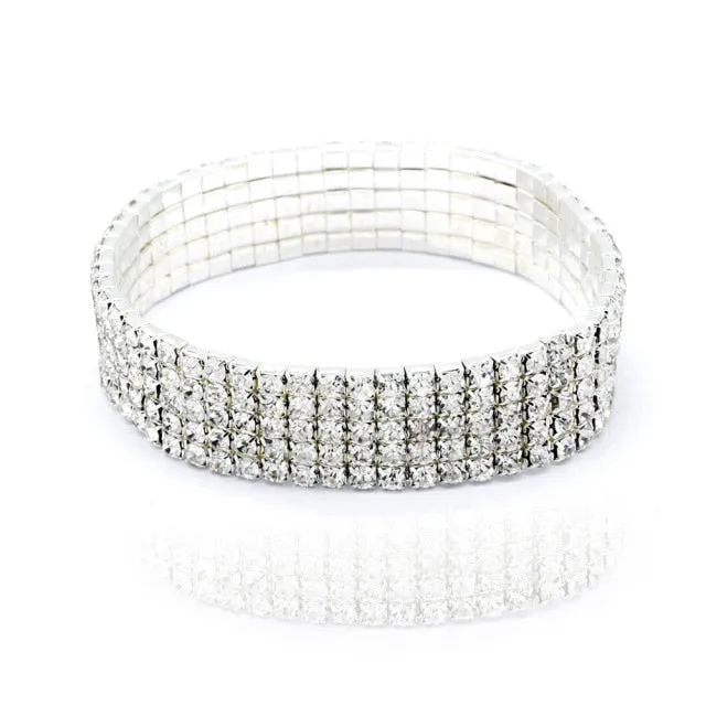 2021 New Fashion Silver stretch 1/2/3/4 Rows