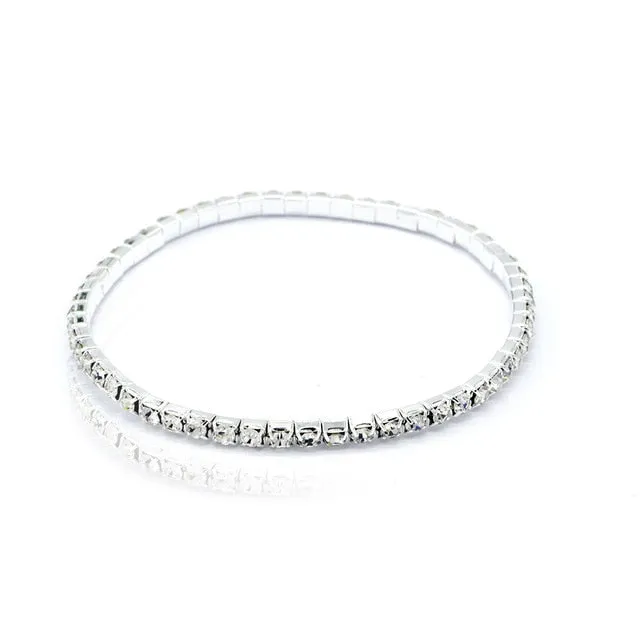 2021 New Fashion Silver stretch 1/2/3/4 Rows