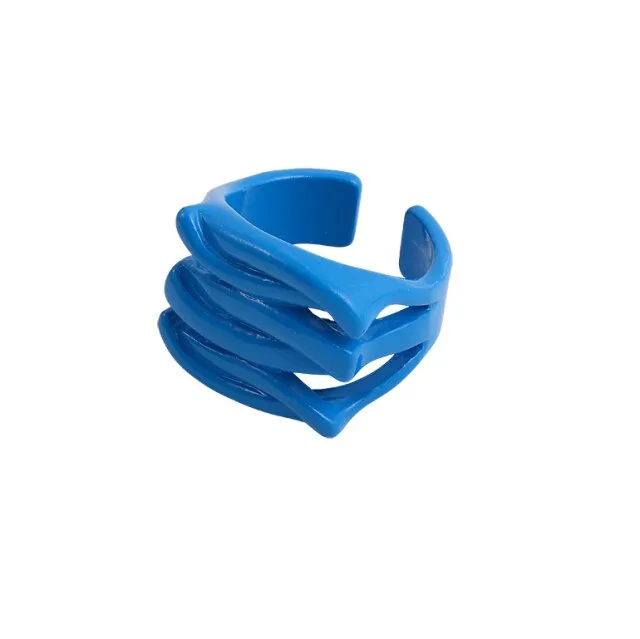 2021 New Trendy Hand-painted Candy Color Dripping Oil Geometric Chain Rings for Women Multicolor Irregular Open Rings Jewelry