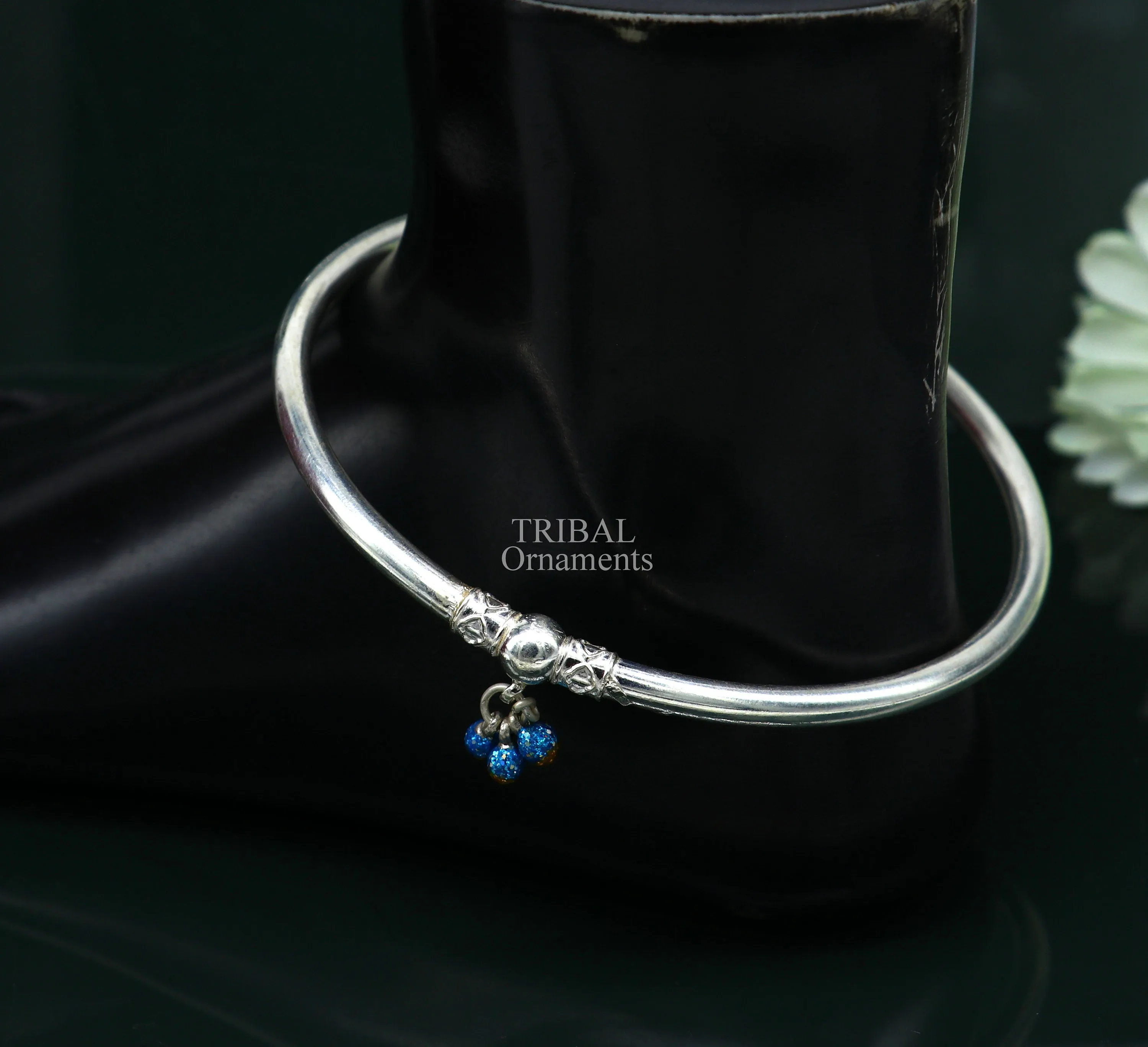 925 sterling silver handmade vintage ethnic design customized foot ankle kada bracelet with hanging drops best belly dance jewelry Nsfk51