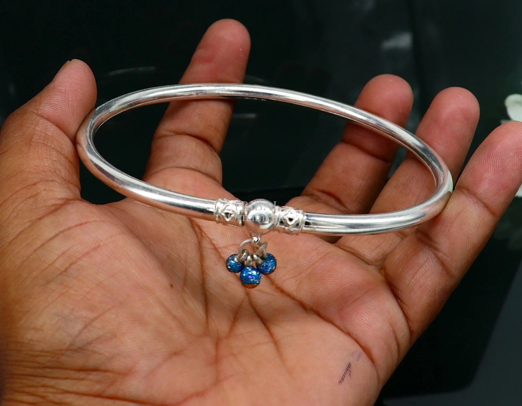 925 sterling silver handmade vintage ethnic design customized foot ankle kada bracelet with hanging drops best belly dance jewelry Nsfk51