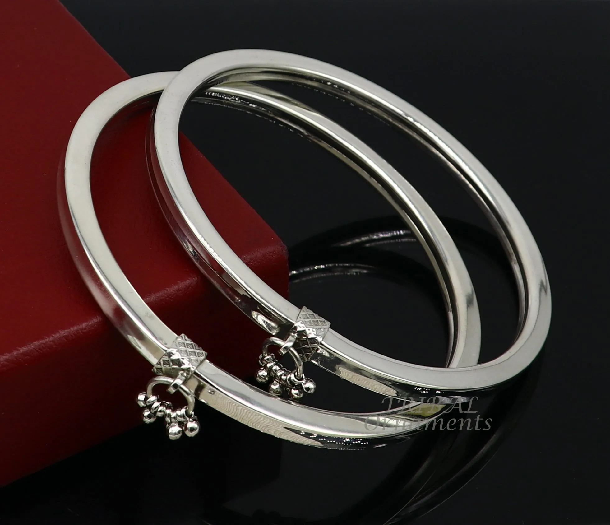 925 sterling silver handmade vintage ethnic design customized foot ankle kada bracelet with hanging drops best belly dance jewelry nsfk76